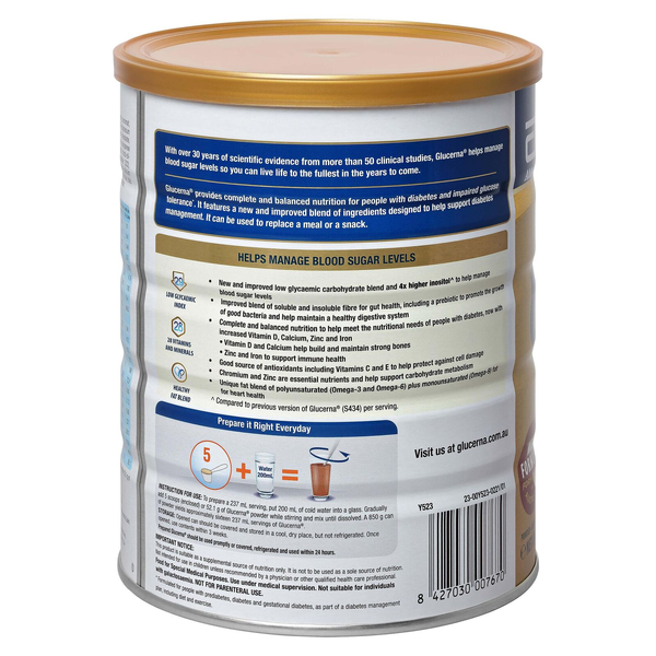 Glucerna Chocolate Powder 850g