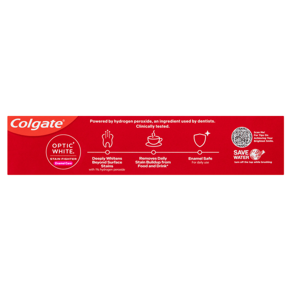 Colgate Optic White Stain Fighter Enamel Care Gentle Mint Toothpaste 140g