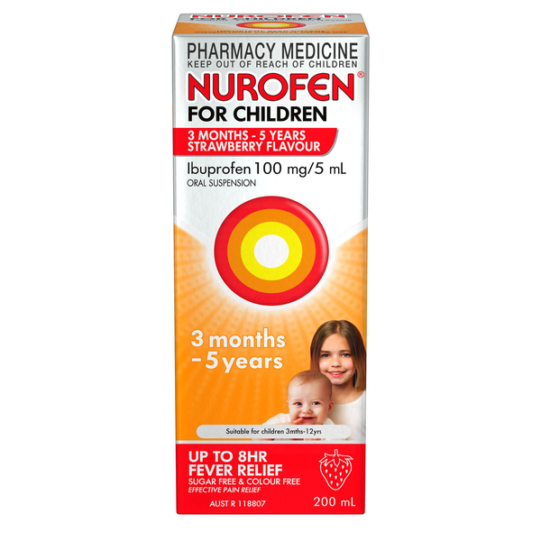 Nurofen For Children 3 Months - 5 Years Strawberry 200ml