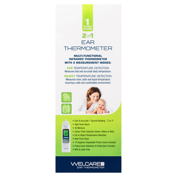 Welcare Ear Thermometer 2 in 1 Temperature Detection WET100