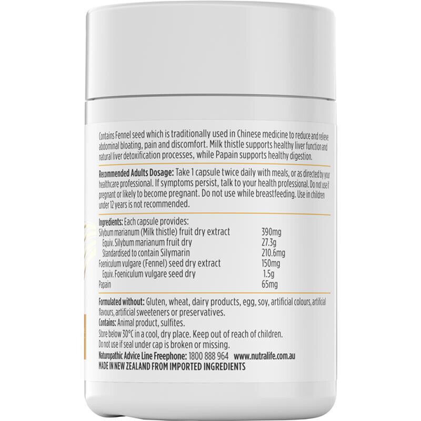 Nutra Life Debloat & Detox 60 Capsules