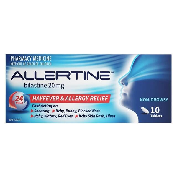 Allertine Bilastine 20mg 10 Tablets