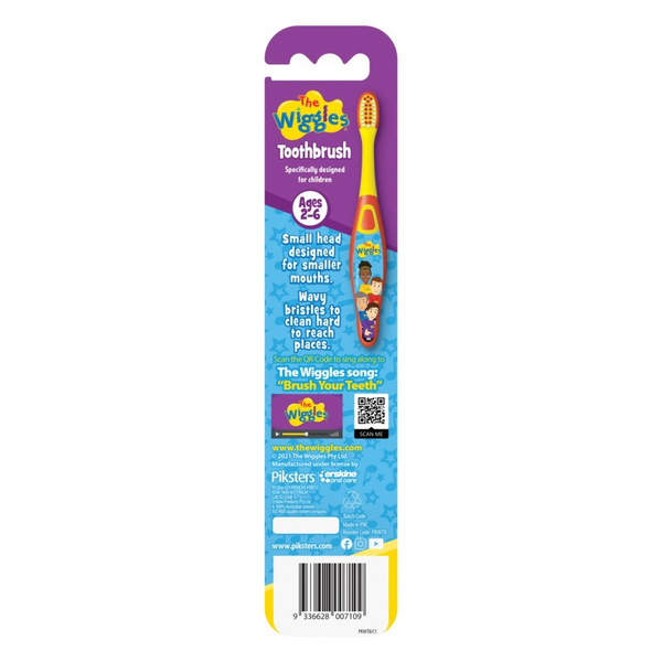 Piksters The Wiggles Ages 2-6 Soft Toothbrush 1 Pack Assorted