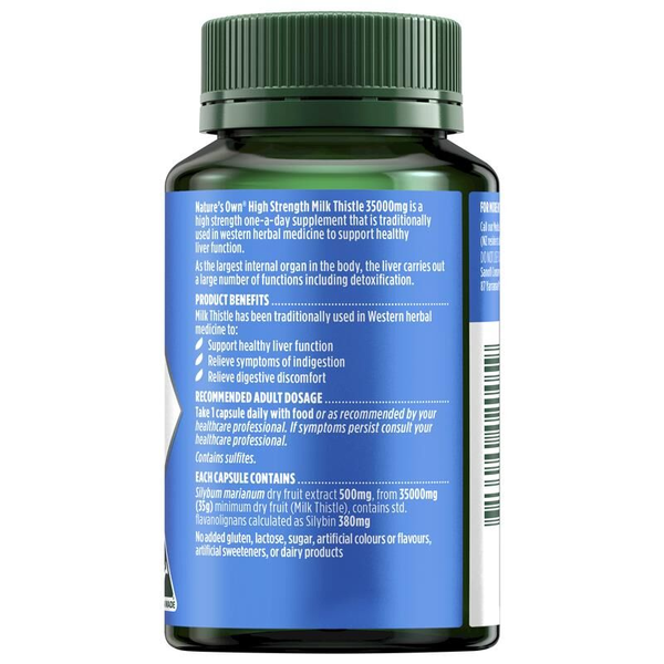 Nature's Own High Strength Milk Thistle 35000 60 Capsules
