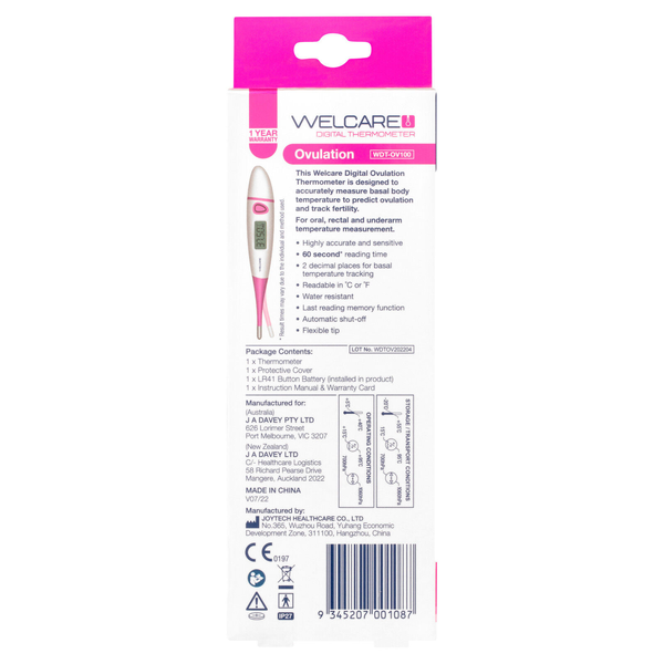 Welcare Ovulation Digital Thermometer WDT-OV100