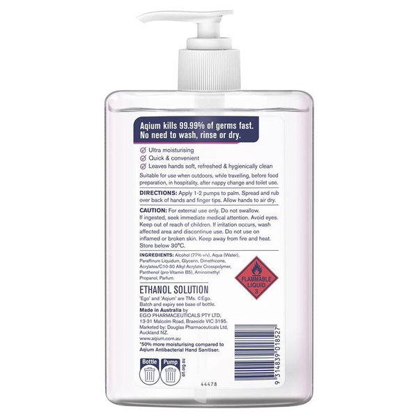Ego Aqium Antibacterial Hand Sanitiser Ultra 1L