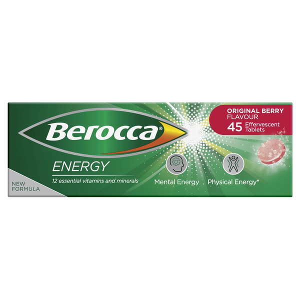 Berocca Energy Original Berry 45 Effervescent Tablets