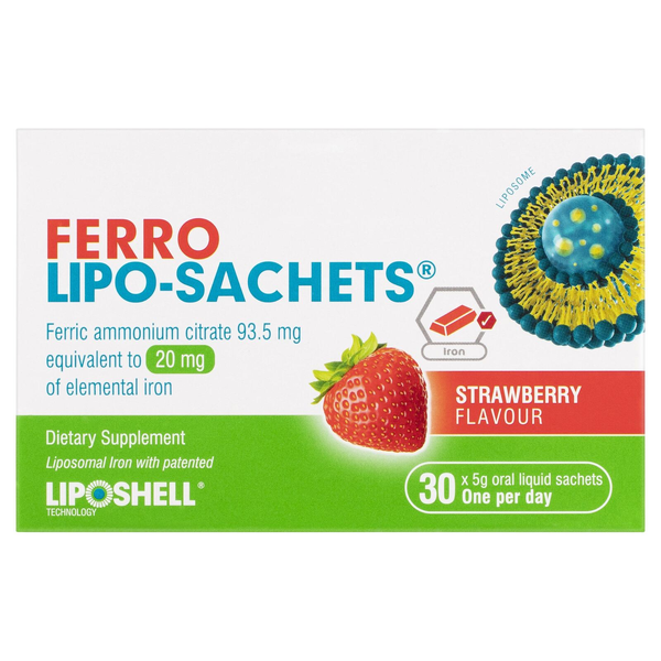 Ferro Lipo-Sachets Strawberry Flavour 30 Sachets