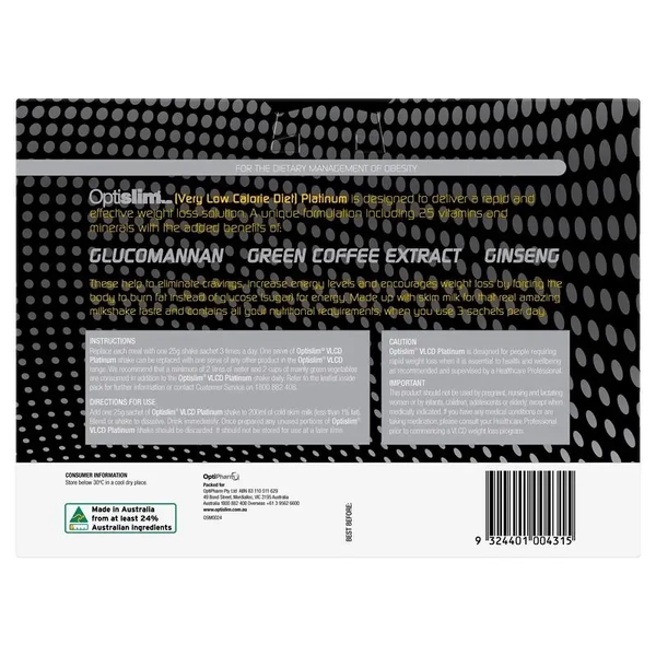 Optislim VLCD Platinum Vanilla 21 x 25g Sachets