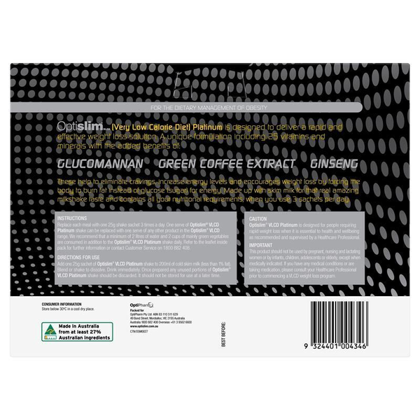 Optislim VLCD Platinum Strawberry 21 x 25g Sachets
