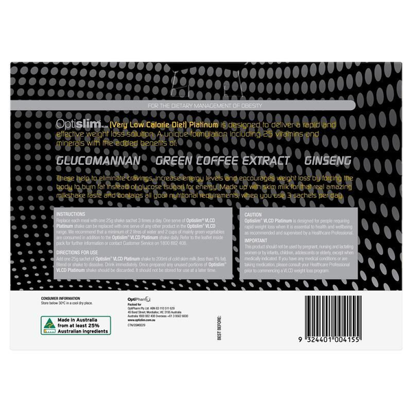 Optislim VLCD Platinum Salted Caramel 21 x 25g Sachets
