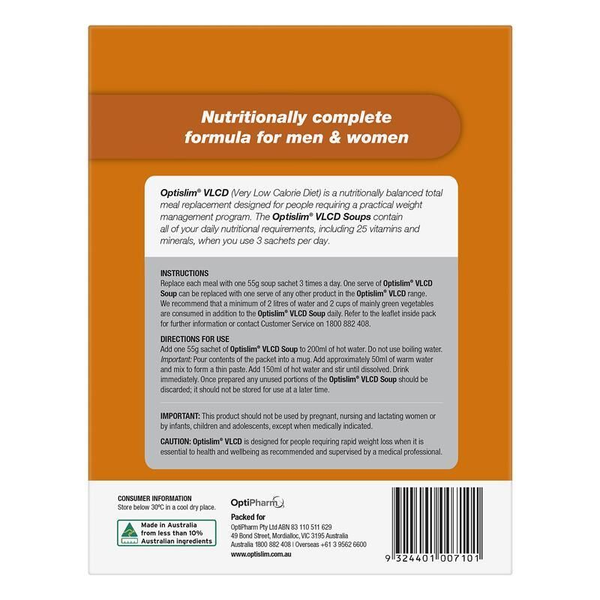Optislim VLCD Soup Pumpkin 7 x 55g Sachets