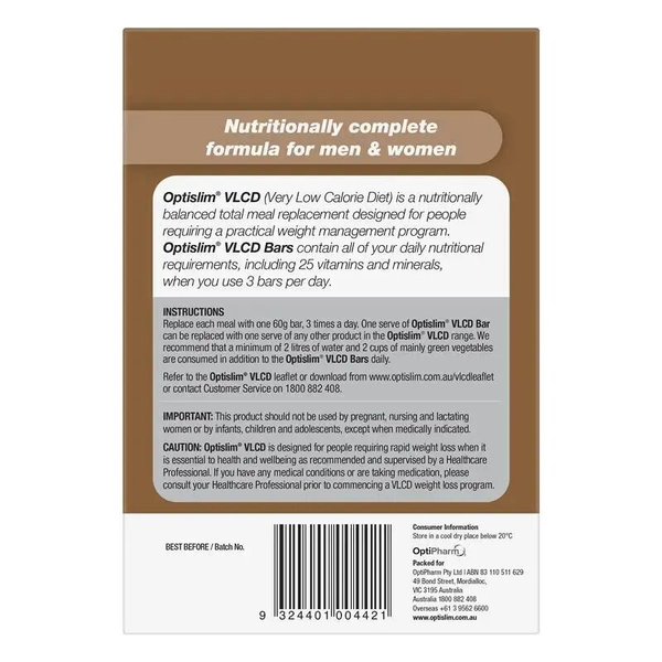 Optislim VLCD 5 Bar Pack Choc Fudge
