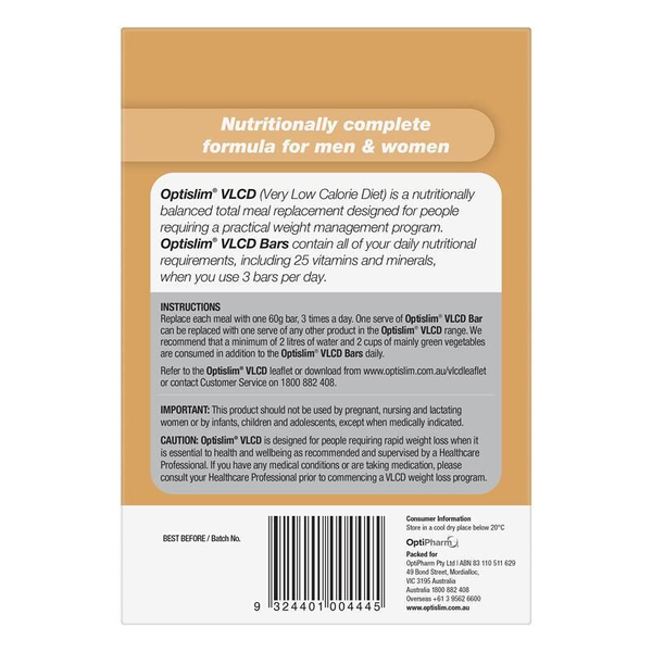 Optislim VLCD 5 Bar Pack Caramel Crunch