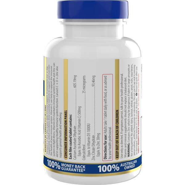 Caruso's C + D + Zinc 60 Tablets