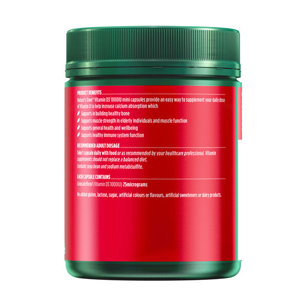 Nature's Own Vitamin D3 1000IU 400 Capsules
