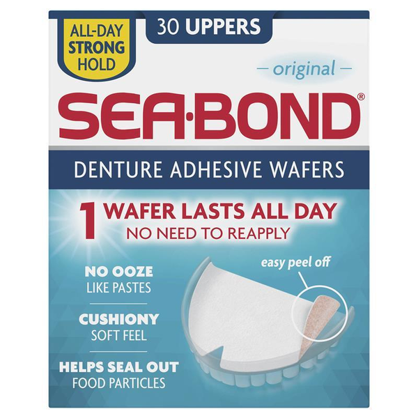 Sea Bond Original Denture Adhesive Wafers 30 Uppers