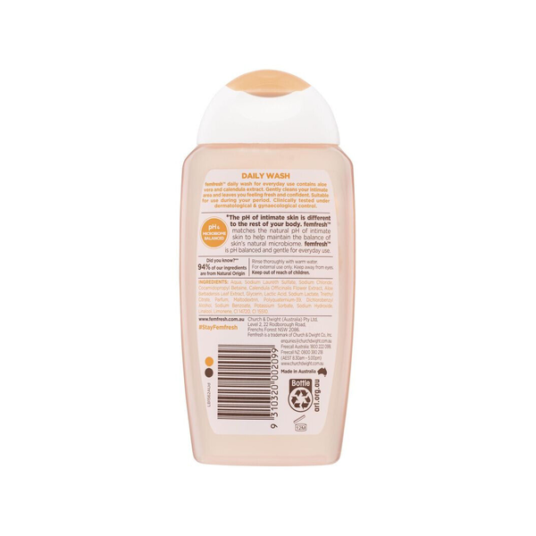 Femfresh Daily Wash With Aloe Vera & Calendula Extracts 250ml