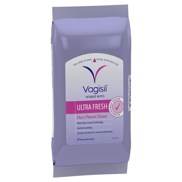 Vagisil Ultra Fresh Intimate Wipes 20 Disposable Wipes