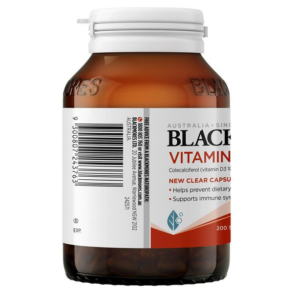 Blackmores Vitamin D3 1000 IU 200 Soft Capsules