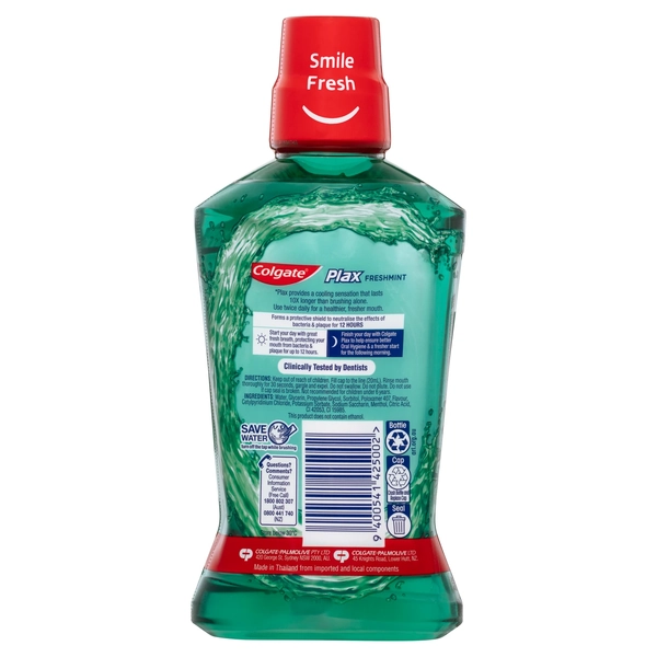 Colgate Plax Freshmint Alcohol Free Mouthwash 500ml