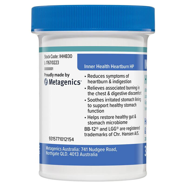 Inner Health Heartburn HP Herbal Probiotic 30 Capsules