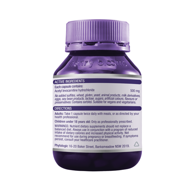 Henry Blooms Acetyl L Carnitine 500 60 Capsules