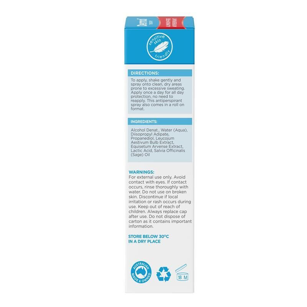 Dermal Therapy Sweat Control Spray 60ml