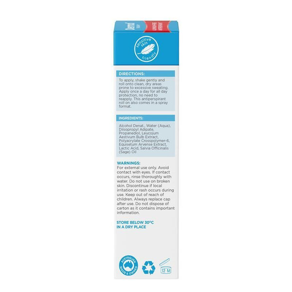 Dermal Therapy Sweat Control Roll On 60ml