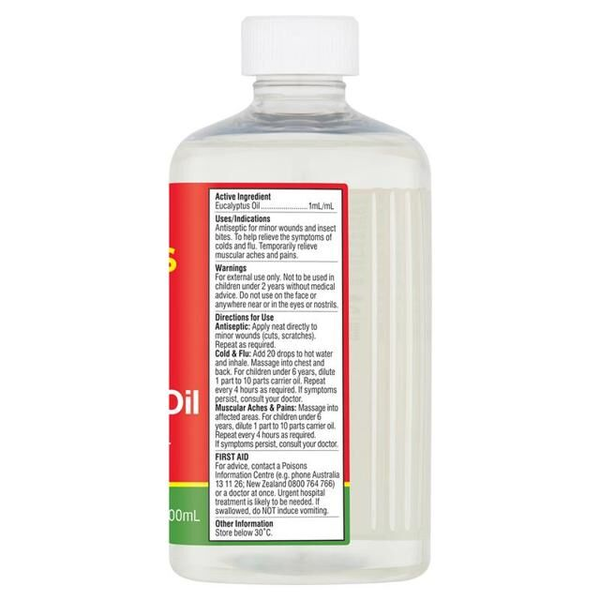 Bosisto's Eucalyptus Oil 500ml