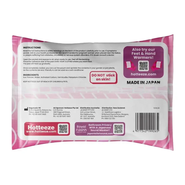 Hotteeze Heat Pads Pain Relief for Period, Muscle , Back and Joints pain 10 Pads