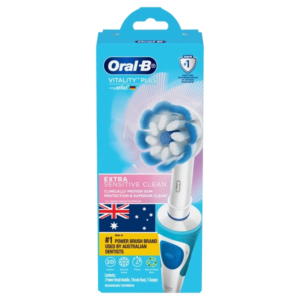 Oral B Vitality Plus Extra Sensitive Clean Electric Toothbrush 1 Pack
