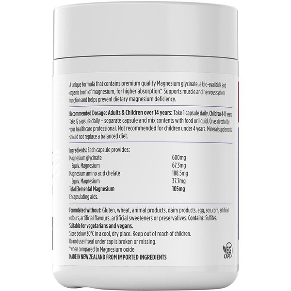 Nutra Life Magnesium Hi-Zorb Enhanced Absorption 120 Capsules