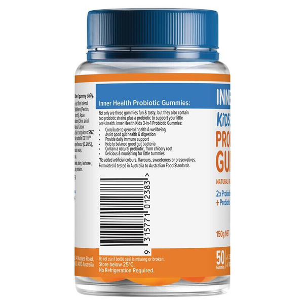 Inner Health Kids 3-in-1 Probiotic 50 Gummies