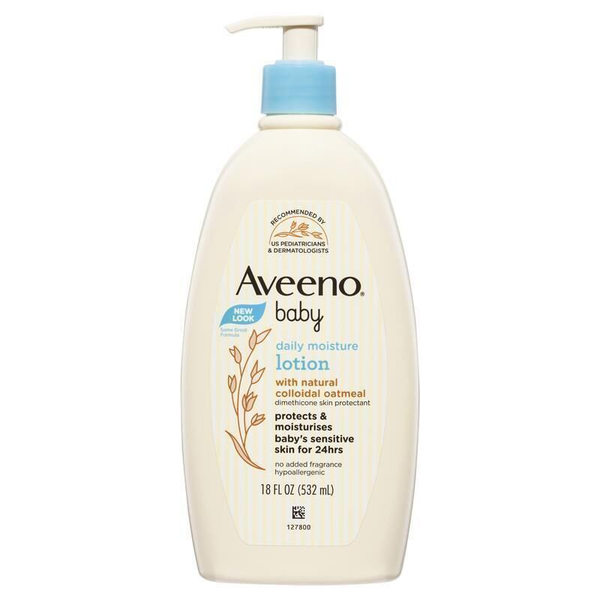 2X Aveeno Baby Daily Moisture Lotion 523ml