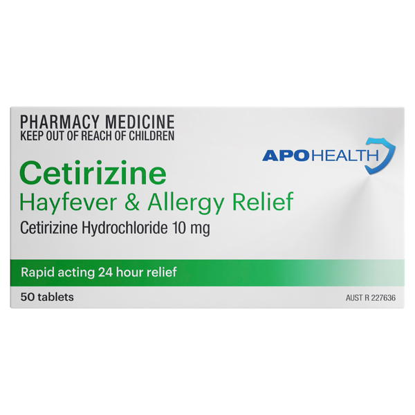 2X APH Cetirizine Hayfever & Allergy Relief 50 Tablets Same as Zyrtec