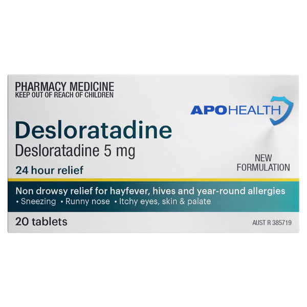 2X APH Desloratadine 5mg 20 Tablets (Total 40 Tablets)