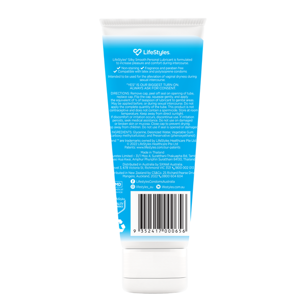 2X LifeStyles Silky Smooth Water-Based Lubricant 100g