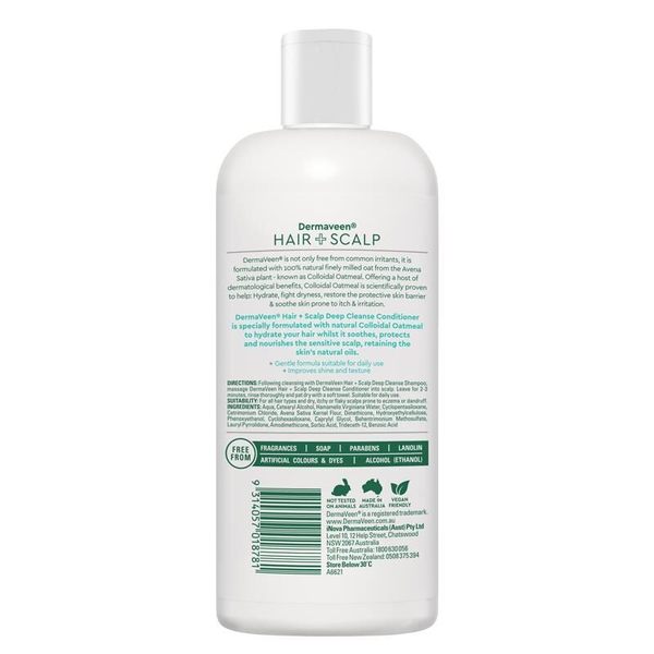 DermaVeen Hair + Scalp Deep Cleanse Conditioner 500ml