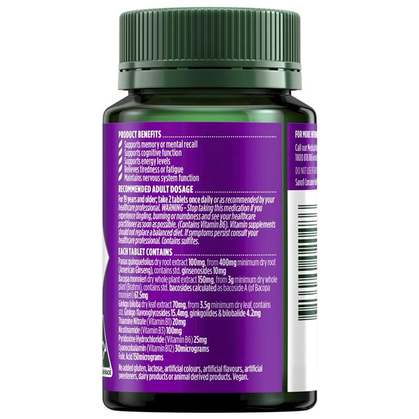 Nature's Own Mind, Memory & Energy 50 Tablets