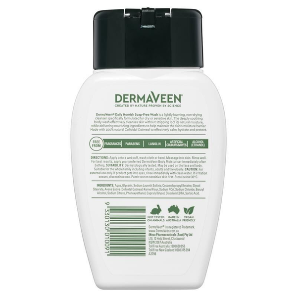 DermaVeen Daily Nourish Soap Free Wash 250ml