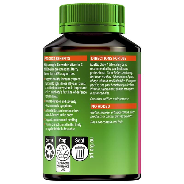 Cenovis Chewable Mega C 1000mg 60 Berry Flavour Tablets