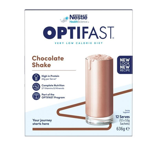 Optifast VLCD Shake Chocolate 12 x 53g Sachets