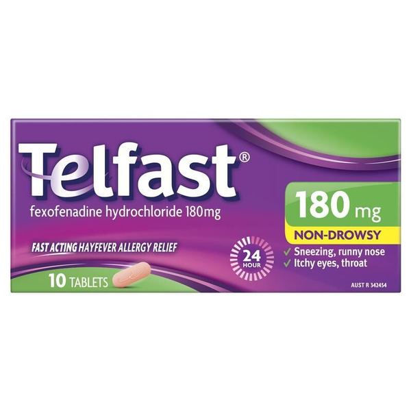 Telfast 180mg 10 Tablets 