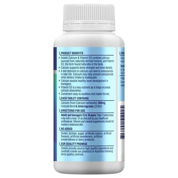 Ostelin Calcium & Vitamin D3 Mini Tablets 250 Tablets