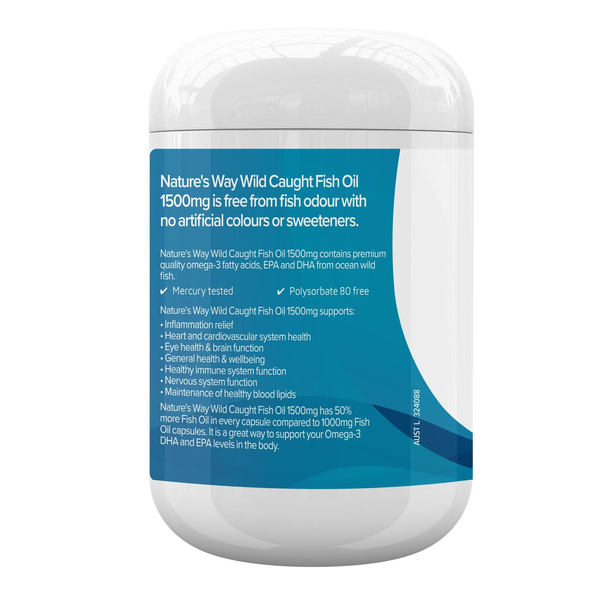 Nature's Way Wild Caught Fish Oil 1500mg 120 Capsules