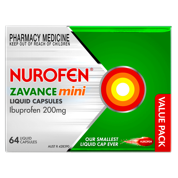 Nurofen Zavance Mini 64 Liquid Capsules