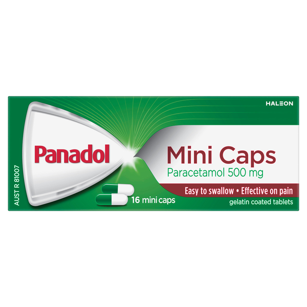 Panadol Mini Caps 500mg 16 Mini Capsules