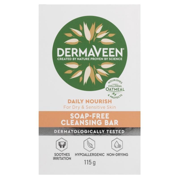 DermaVeen Daily Nourish Soap Free Cleansing Bar 115g
