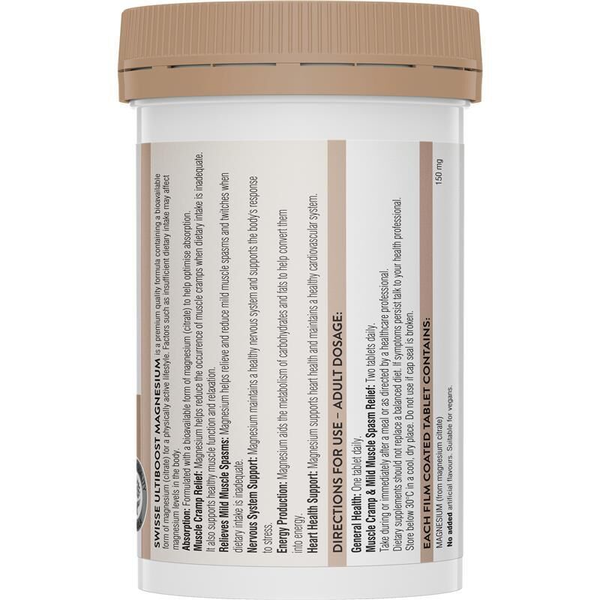 Swisse Ultiboost Magnesium 120 Tablets
